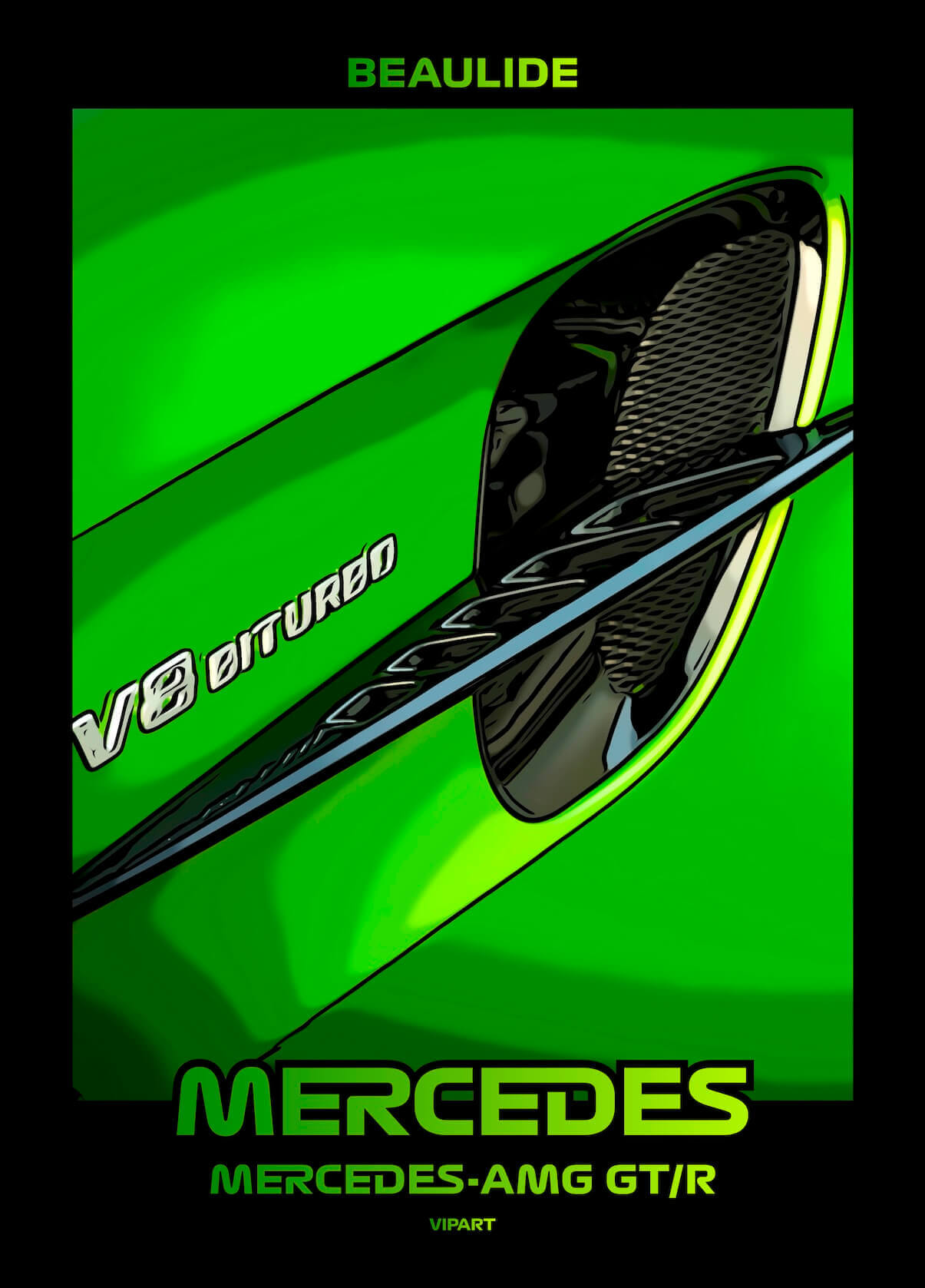 VIPART BEAULIDE poster Mercedes-AMG GT/R V8 Biturbo