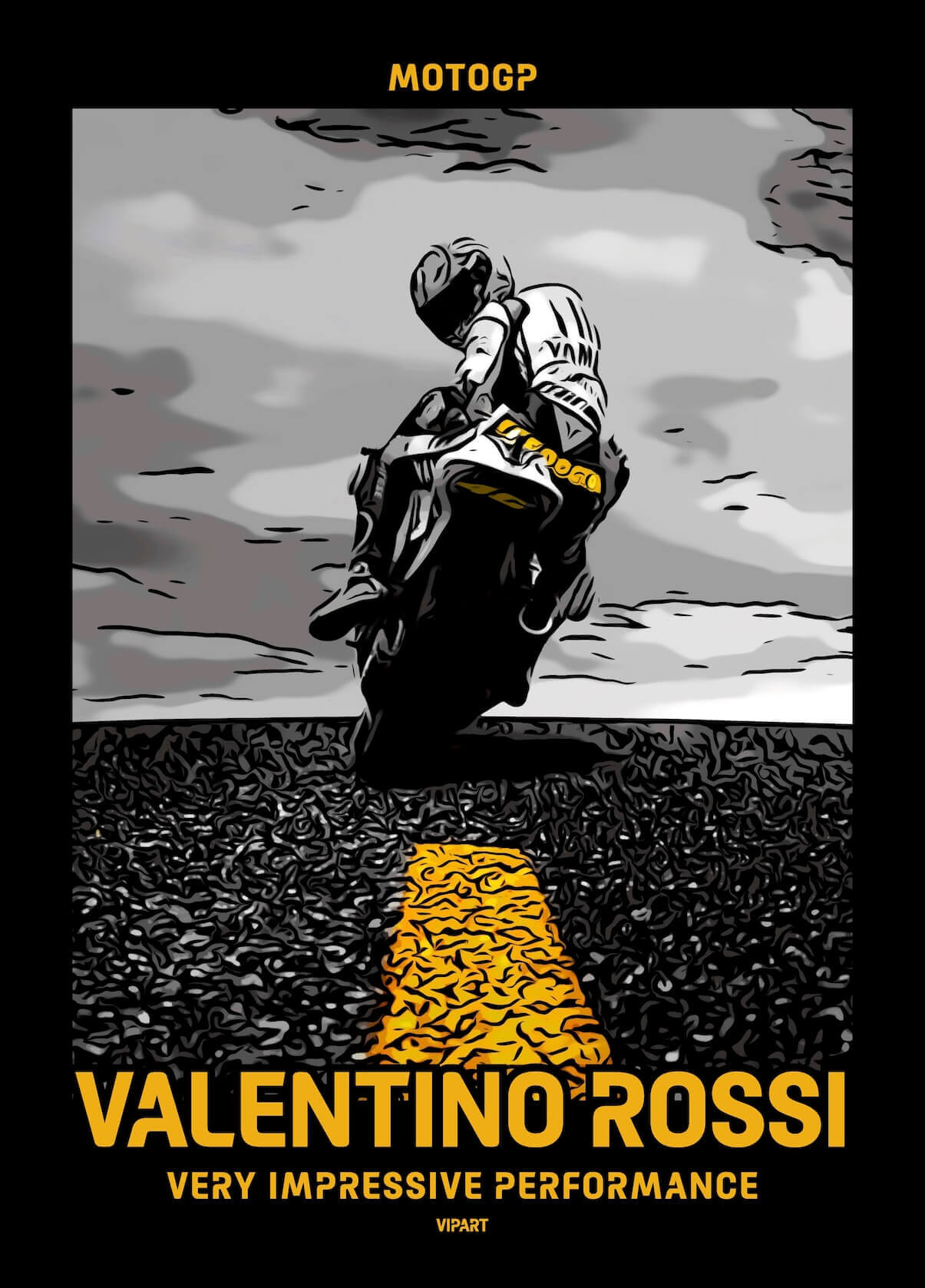 VIPART poster Valentino Rossi impressive performance