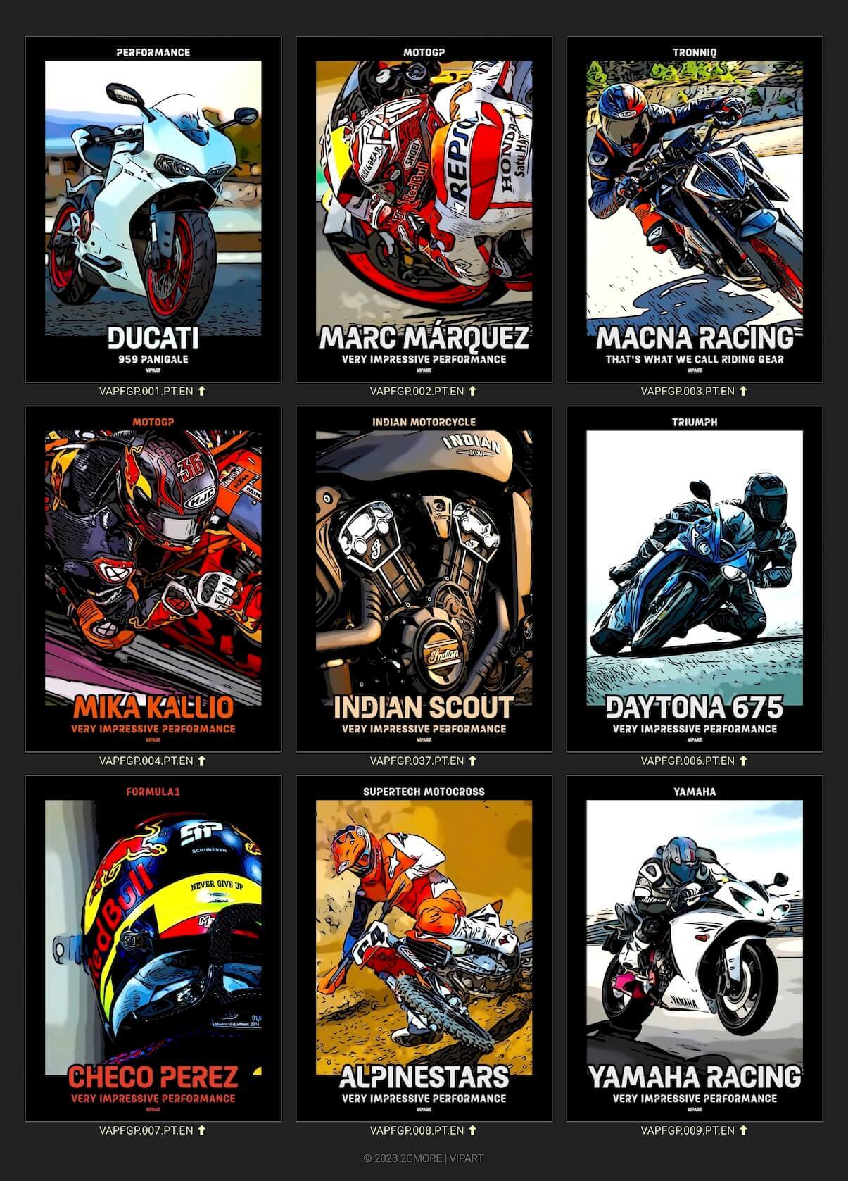 VIPART PERFORMANCE poster portfolio MotoGP