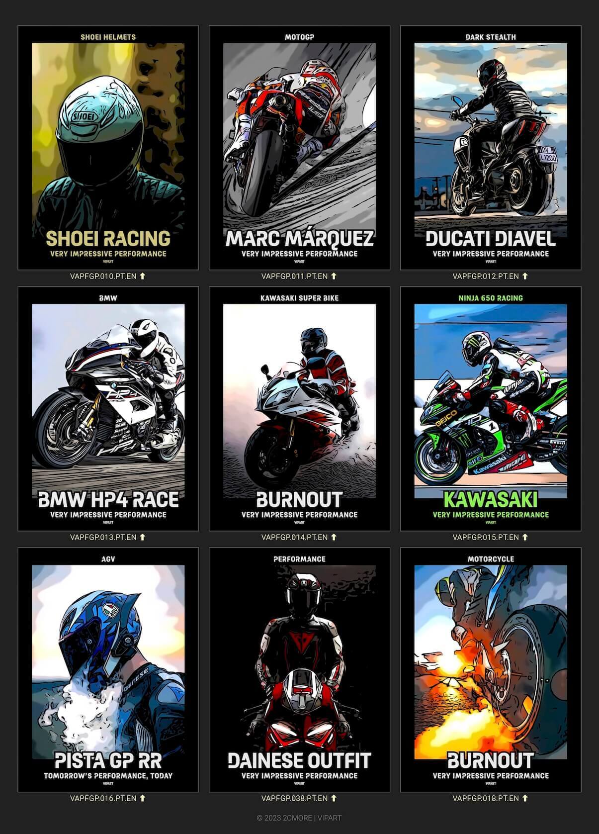 VIPART PERFORMANCE poster portfolio MotoGP