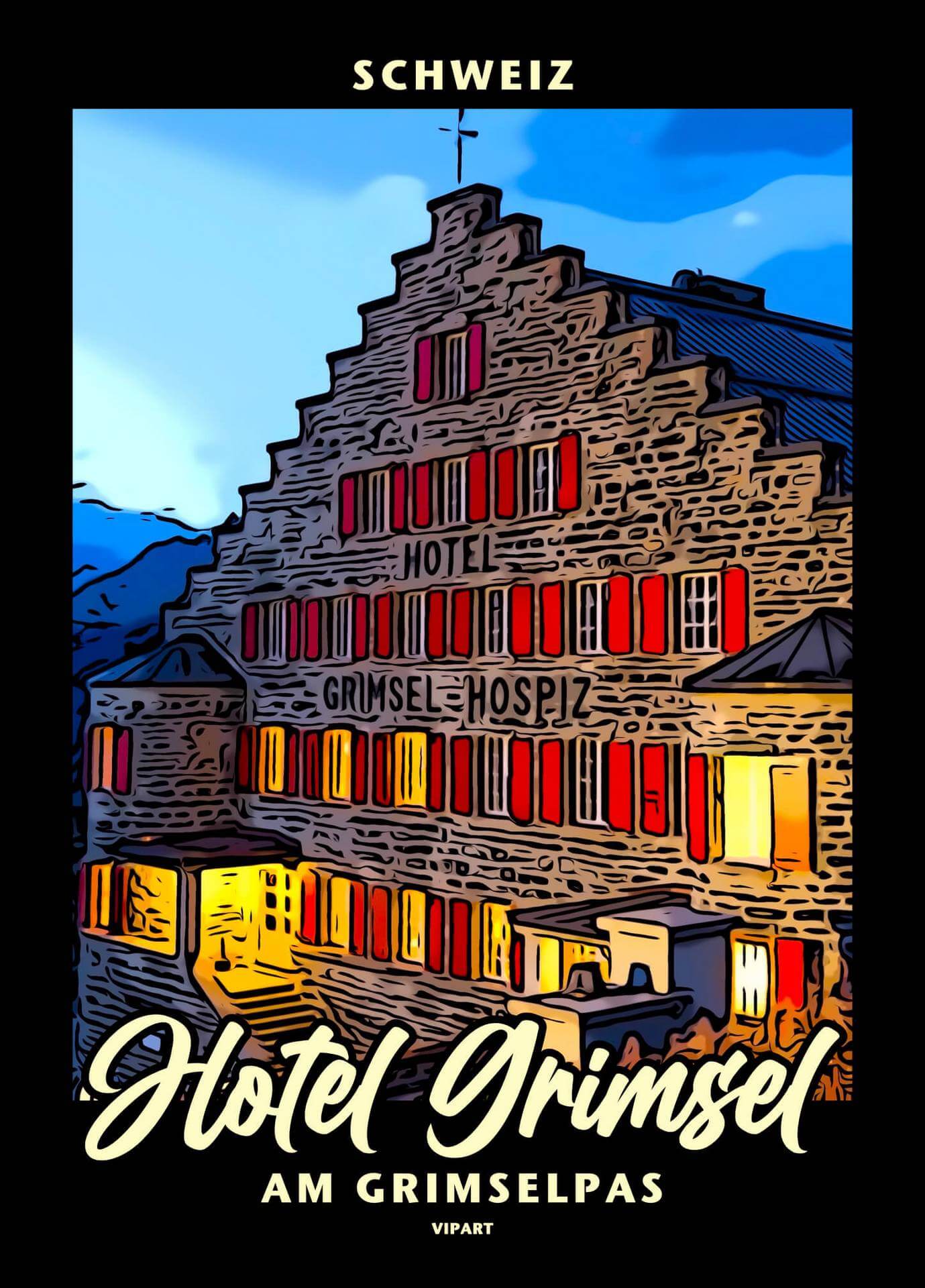 VIPART poster Hotel Grimsel am Grimselpas Zwitserland