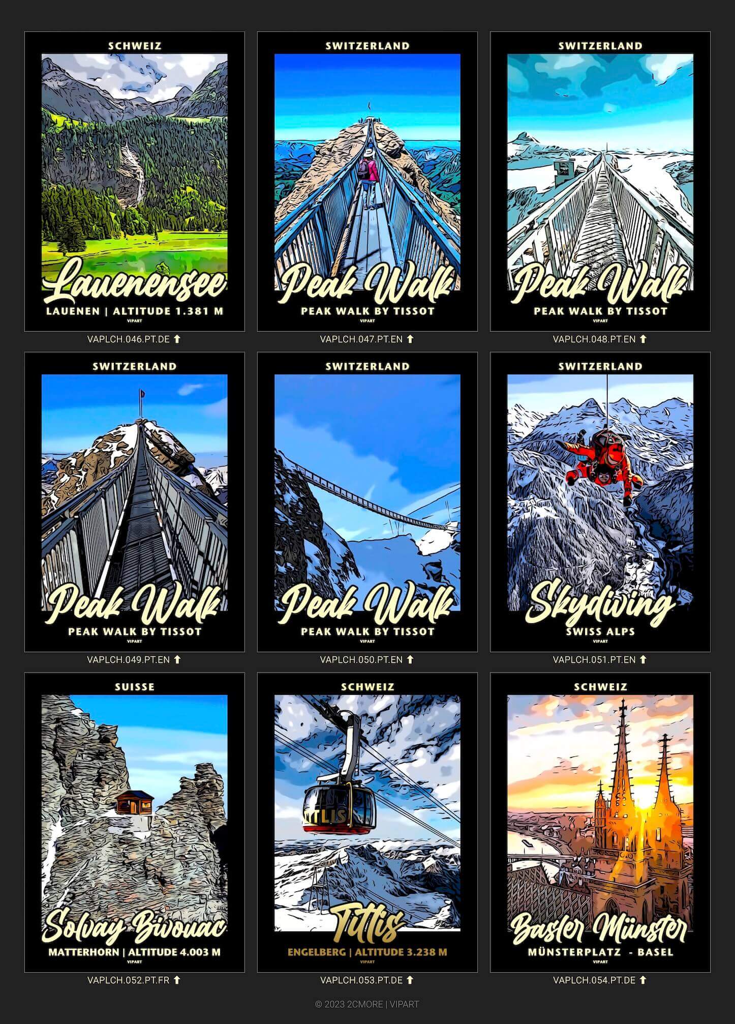 VIPART PLACES poster portfolio Zwitserland