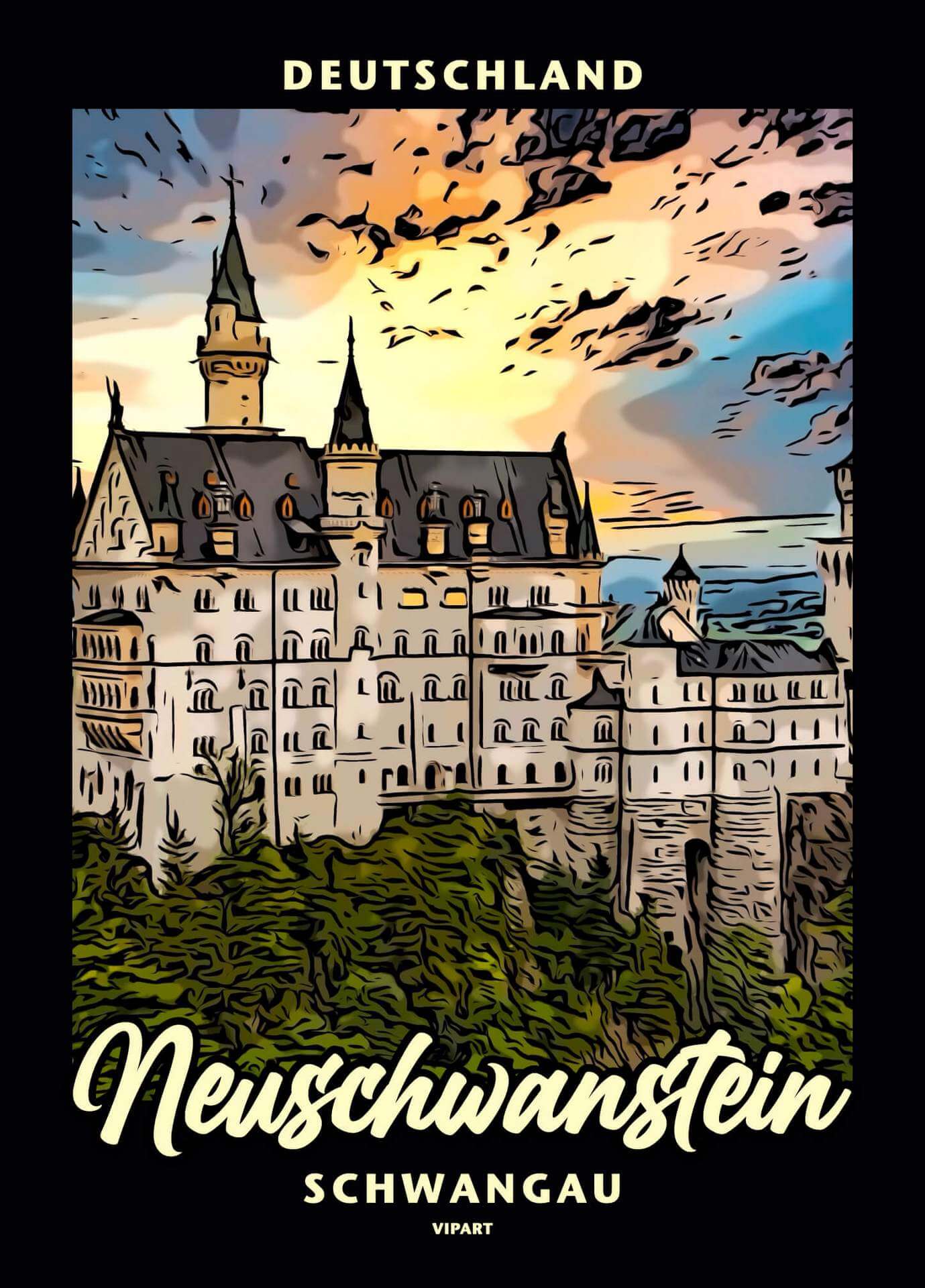 VIPART poster Neuschwanstein Schwangau Deutschland