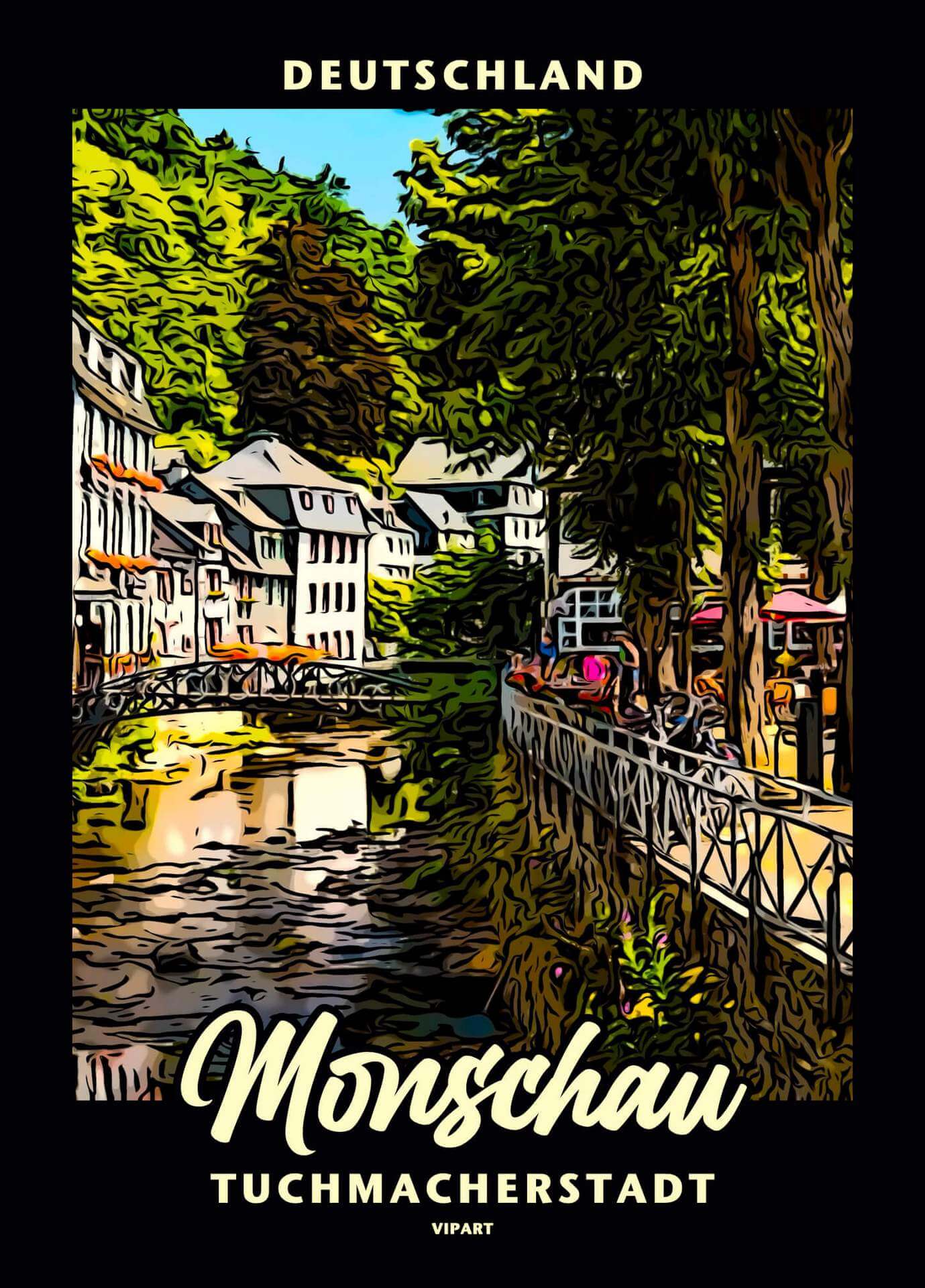 VIPART poster Monschau Tuchmacherstadt Deutschland 