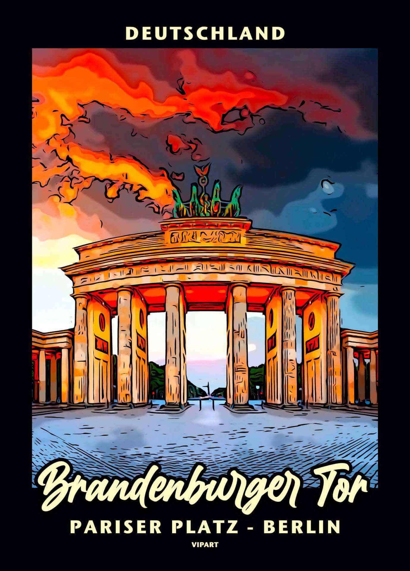 VIPART poster Brandenburger Tor Berlijn Duitsland