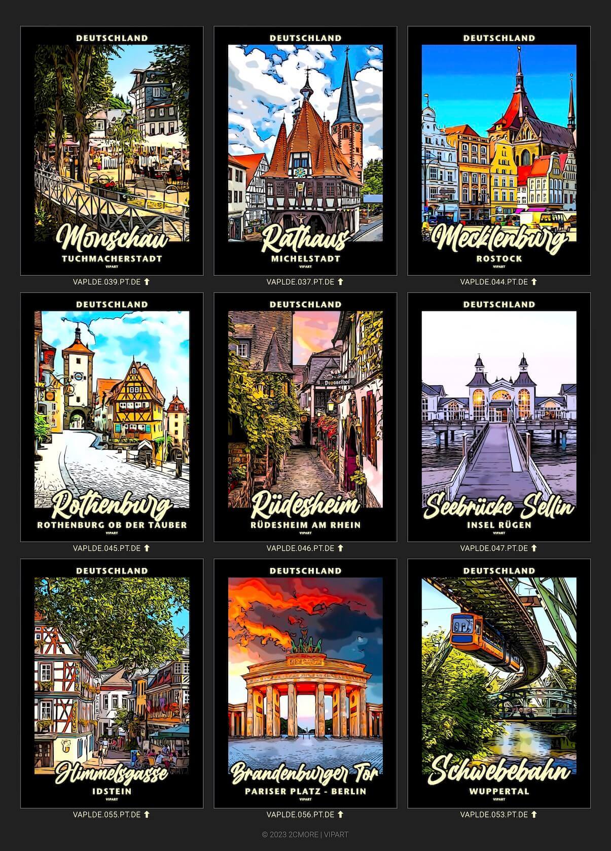 VIPART PLACES poster portfolio Duitsland