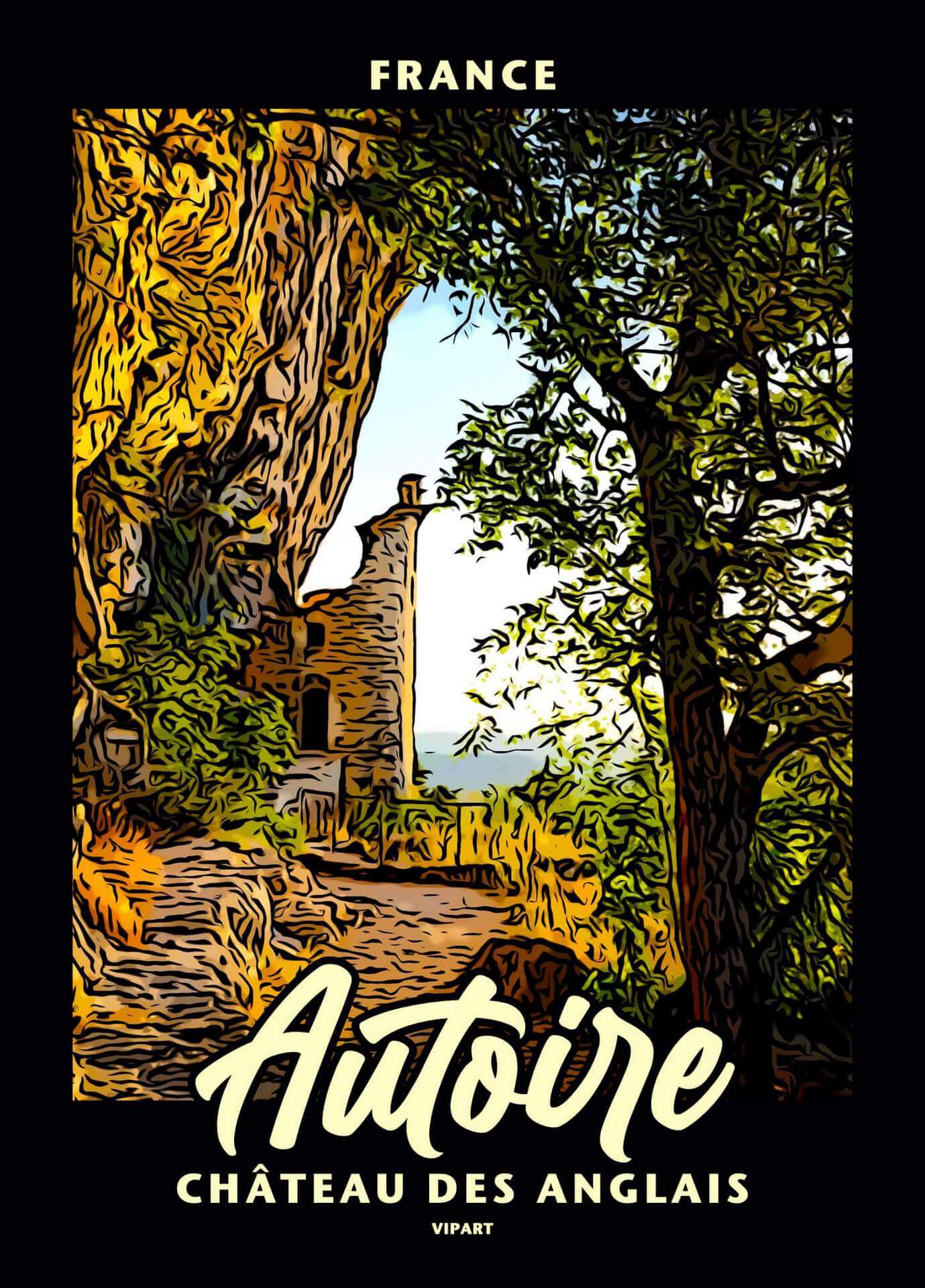 VIPART poster Chateau des Anglais Autoire France