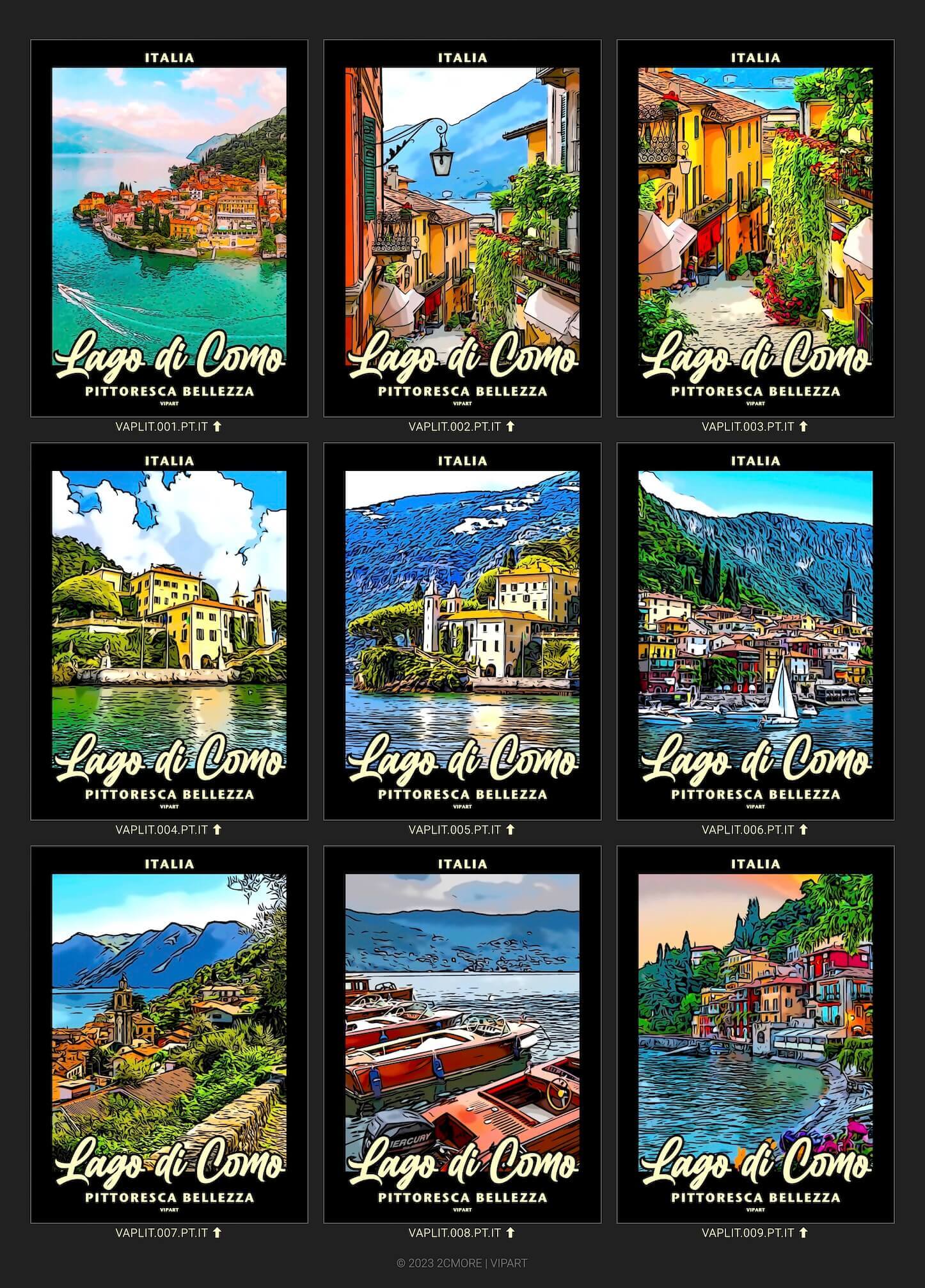 VIPART PLACES poster portfolio Italië