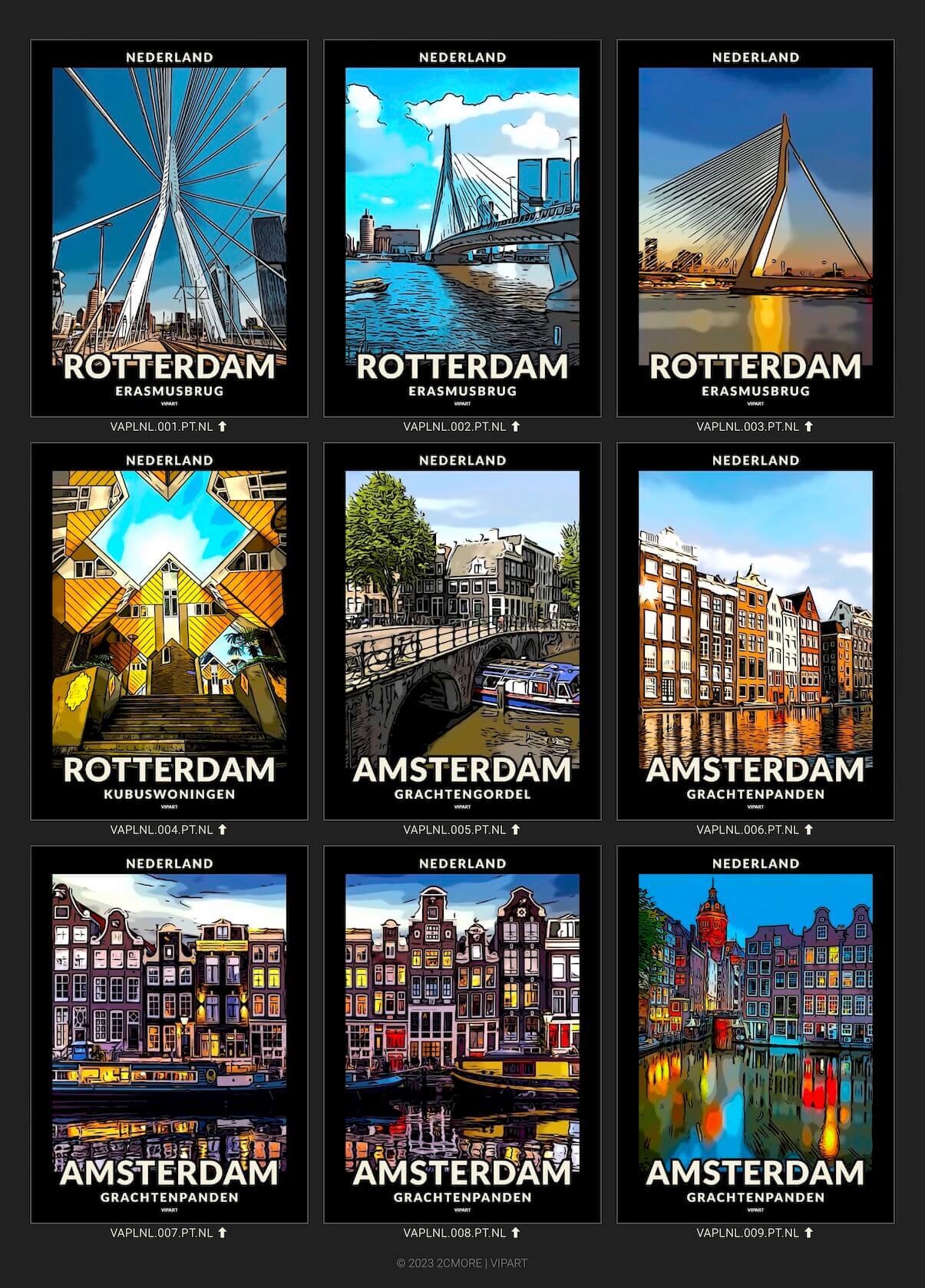 VIPART PLACES poster portfolio Nederland