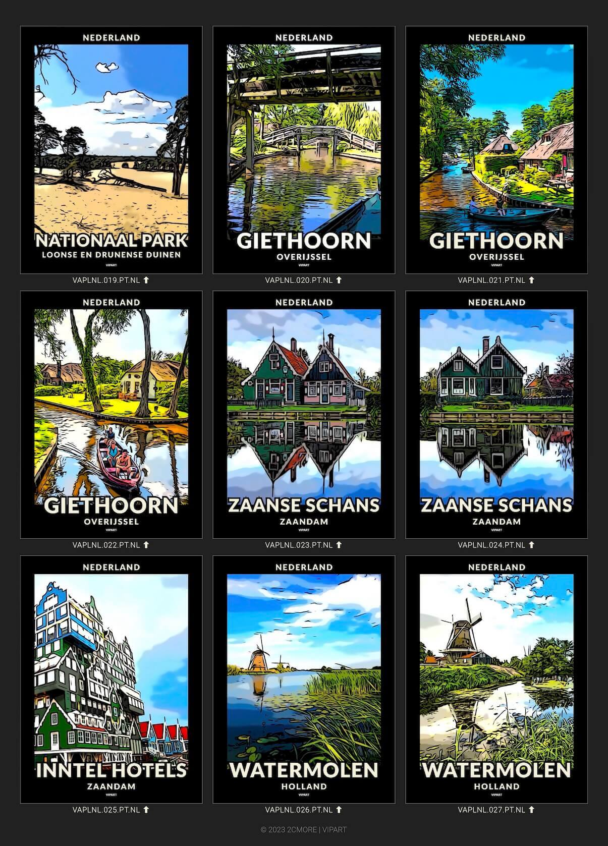 VIPART PLACES poster portfolio Nederland