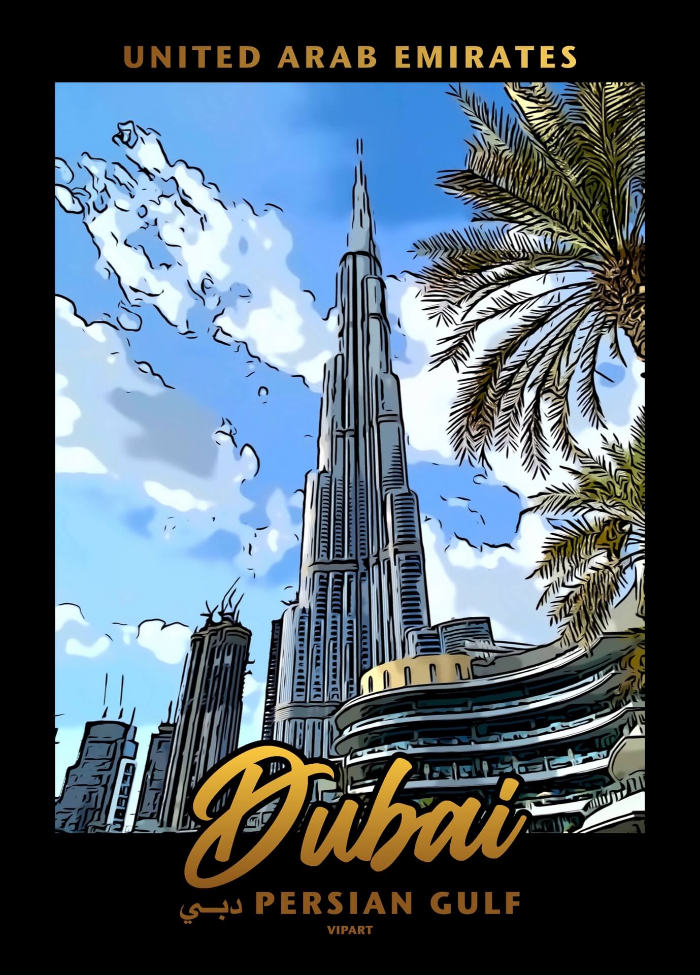 VIPART poster Dubai Burj Khalifa