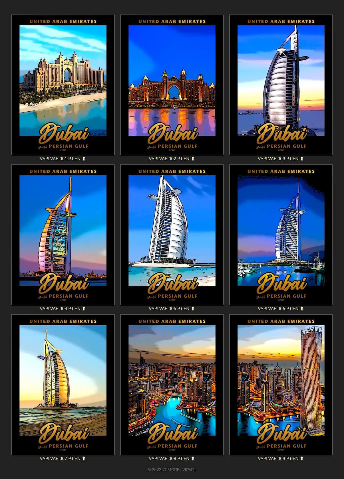 VIPART PLACES poster portfolio Dubai