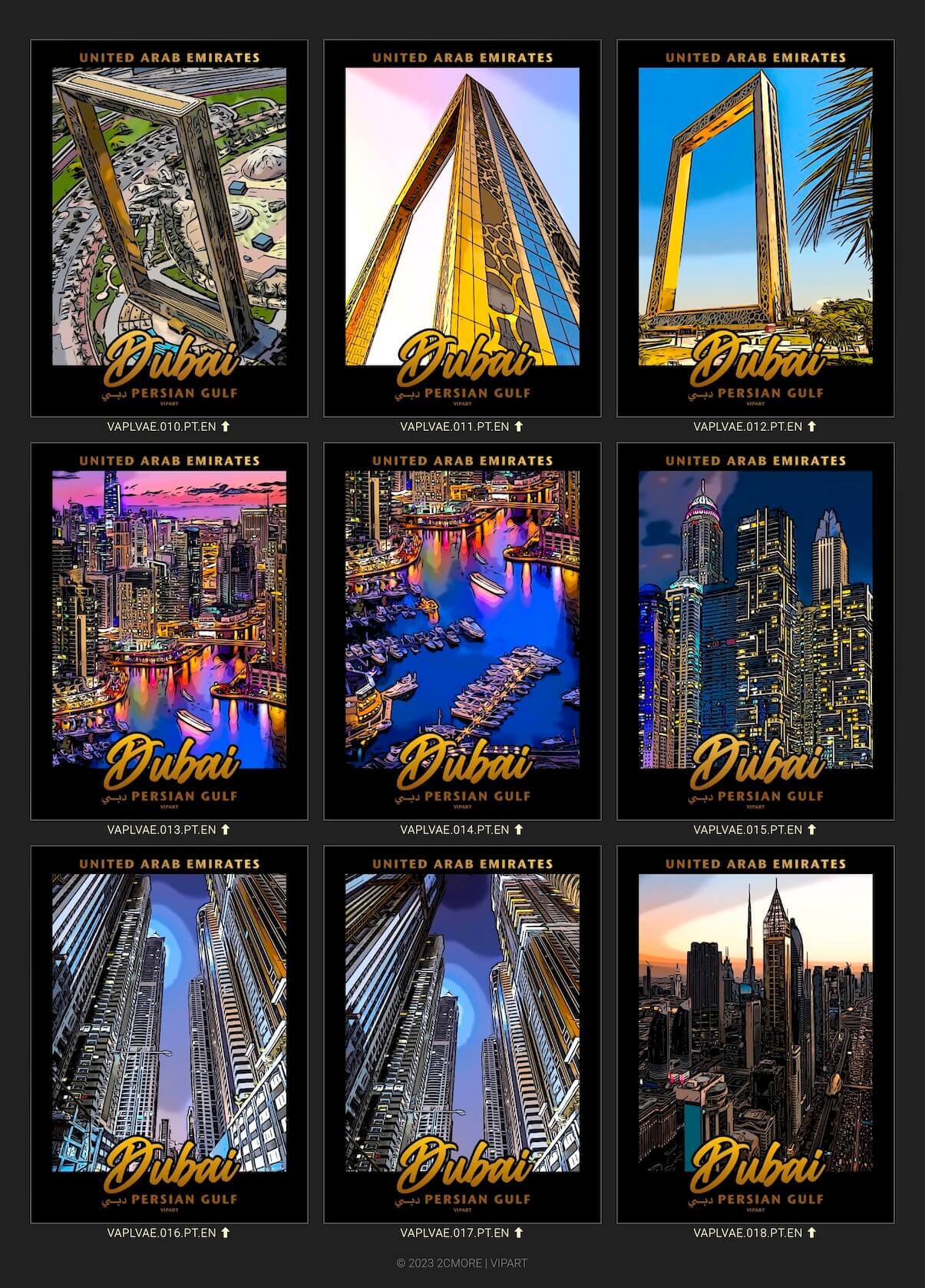 VIPART PLACES poster portfolio Dubai