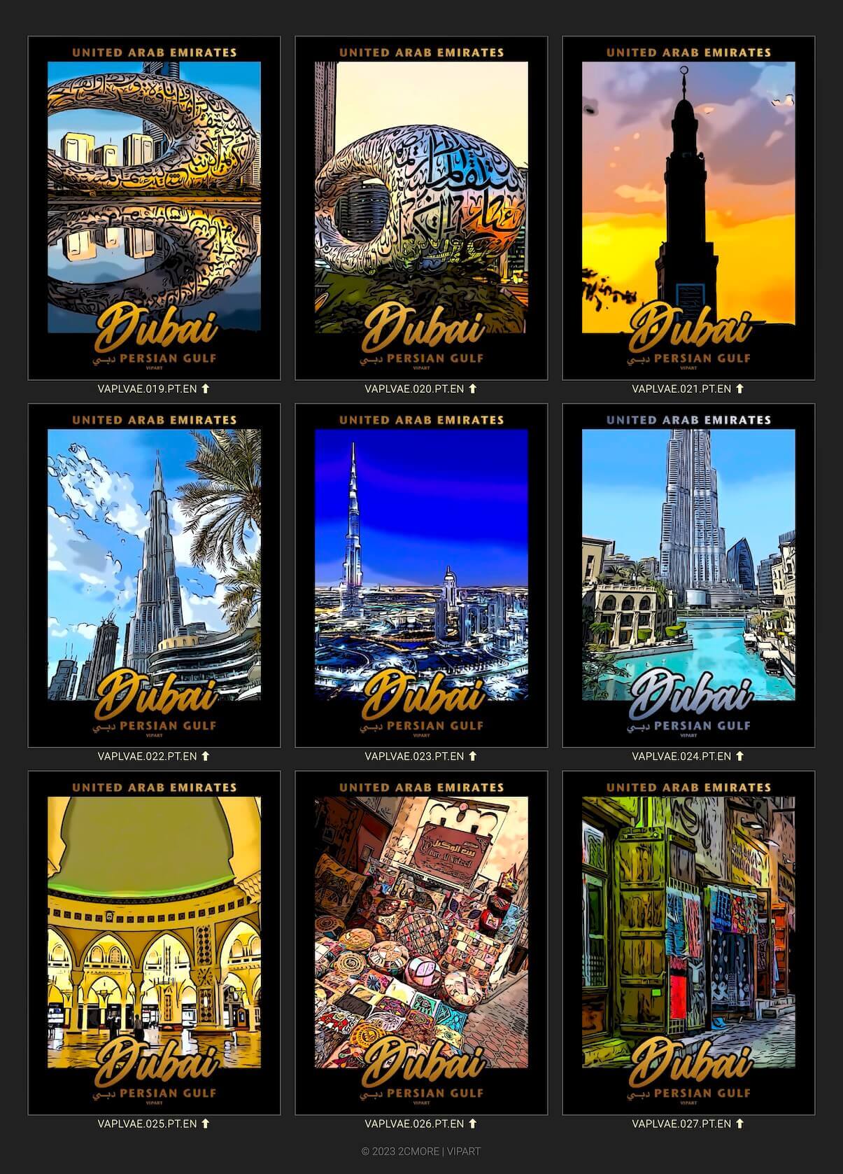 VIPART PLACES poster portfolio Dubai