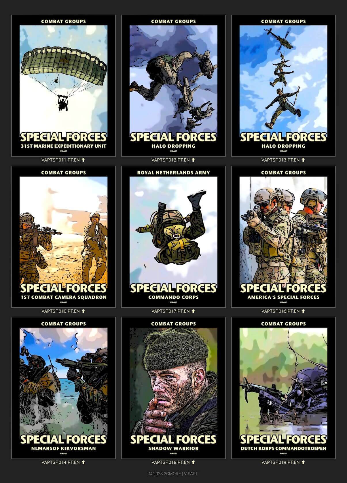 VIPART PATRIOT poster portfolio Special Forces