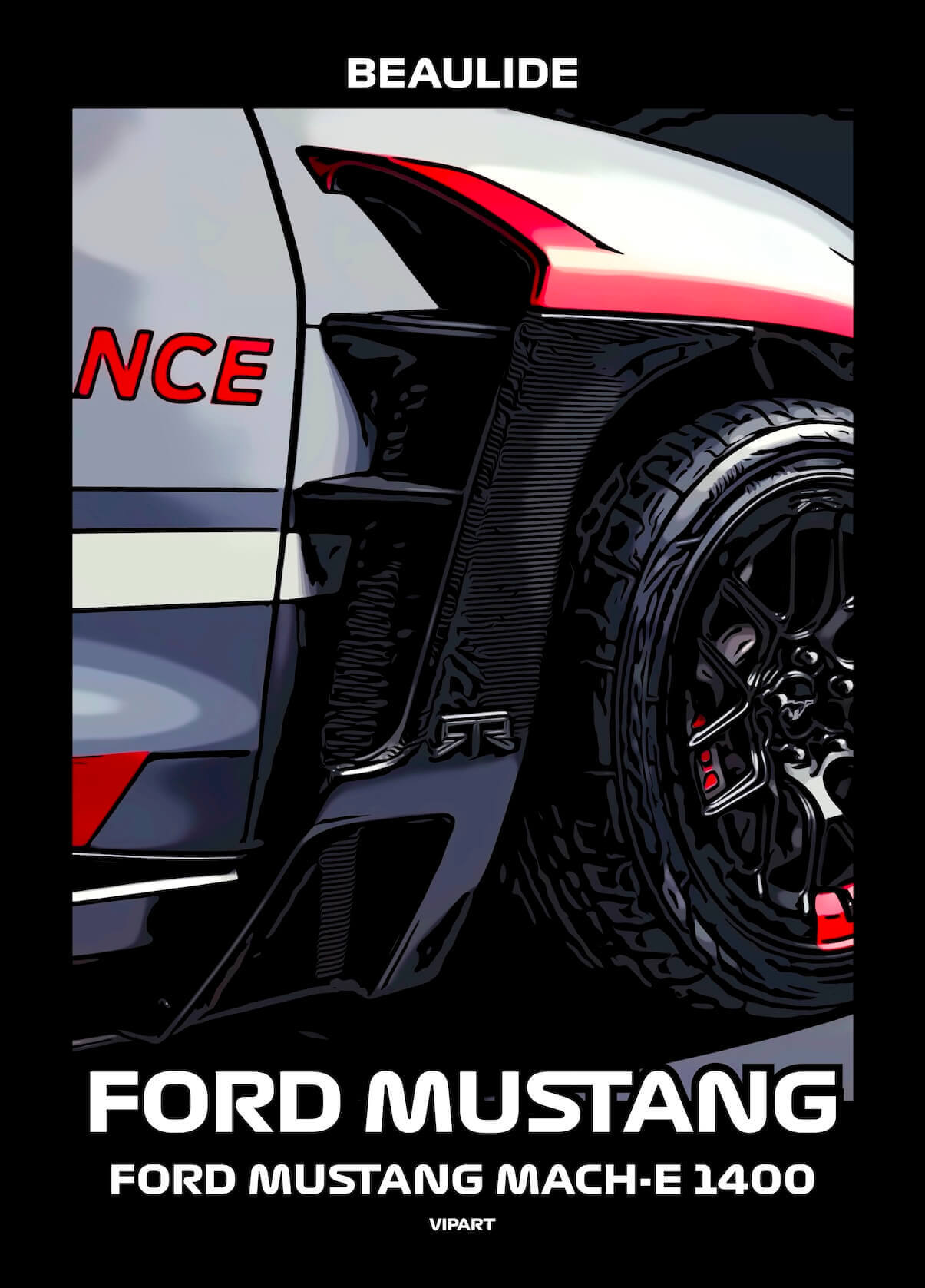 VIPART poster Ford Mustang Mach-e 1400