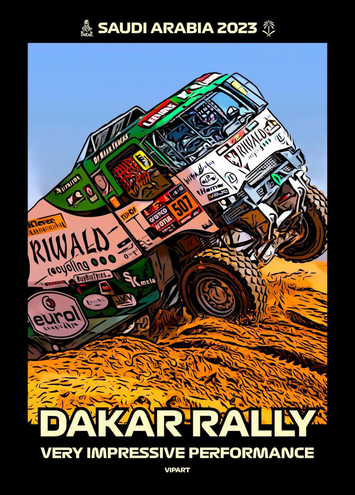 VIPART poster Dakar Rally Riwald Dakar Team