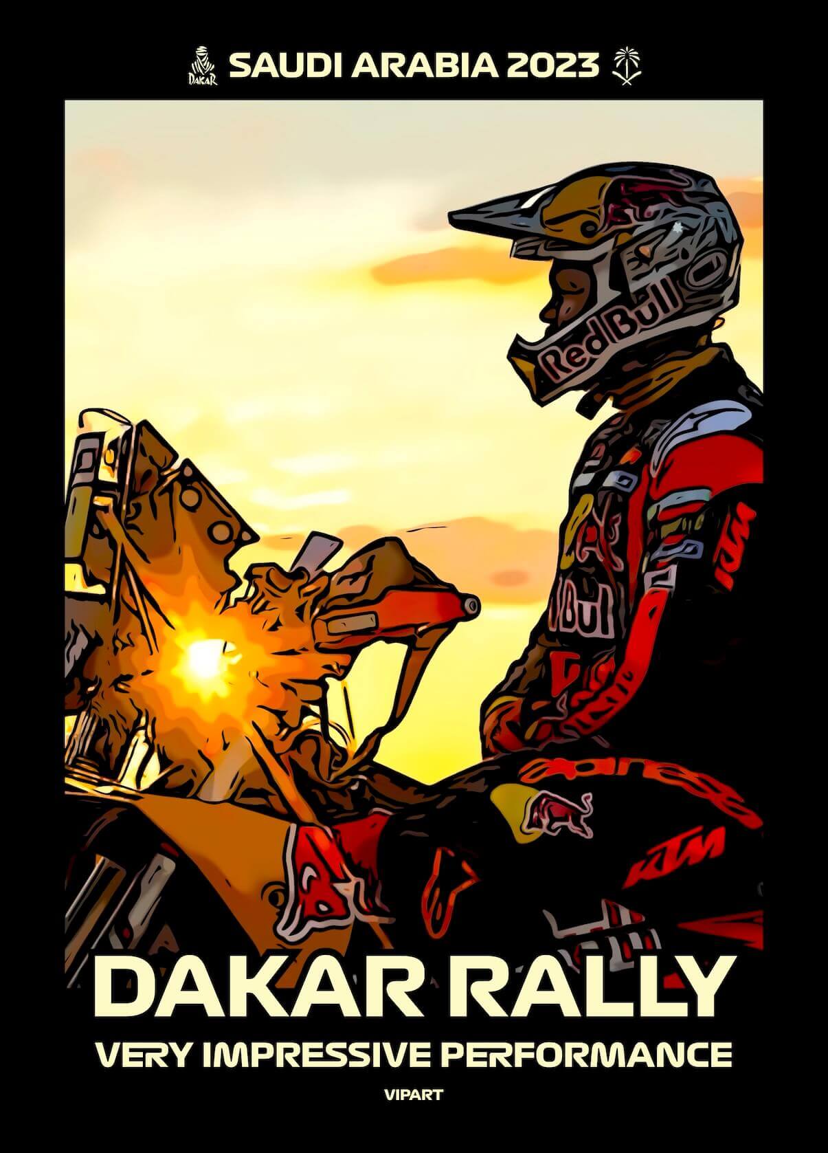 VIPART poster Dakar Rally Toby Price KTM Red Bull